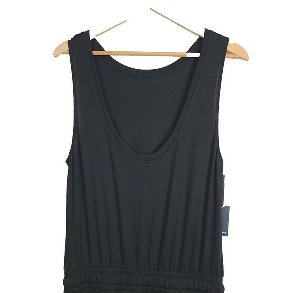 NEW Wilfred Free Izabel Tank Jumpsuit M Black Knit Cinch Waist Sleeveless Crop - Picture 3 of 11